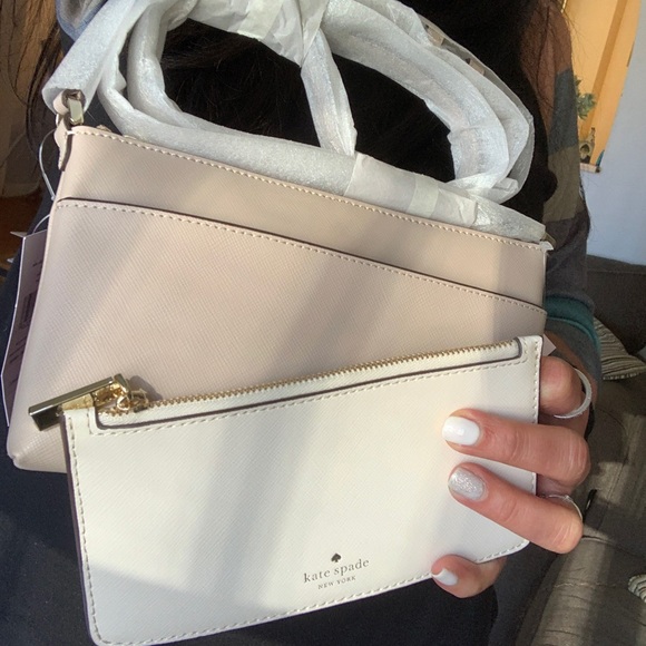 SOLD⛔️Authentic Kate Spade Saffiano leather top zip Crosby w large card holder - Picture 4 of 15